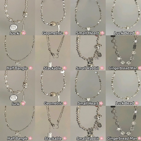Fashion Copper Artificial Pearl Bracelet Set For Women Silver Plated Heart Star Pendant Rhinestone Charm Bracelet Jewelry
