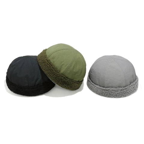 Docker Hat Herren Vintage Randlose Landlord Mütze Lammwolle Dick Warm Streetwear Hip Hop Seemann Beanie Für Winter