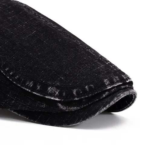 Retro Gewassen Katoen Denim Baret Platte Pet Newsboy Pet Verstelbare Metalen Gesp Zonwering Vintage Voor Heren Dames Unisex