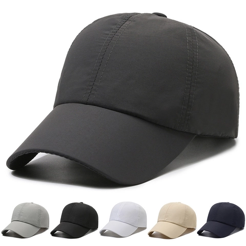 Minimalist Unisex Baseball Cap Quick Dry Polyester Breathable Adjustable Outdoor Sports Sun Hat Solid Color