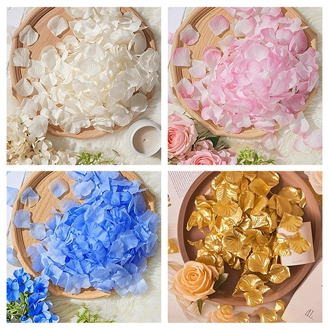 Artificial Rose Petals Satin Non-Woven Fabric For Wedding Proposal Valentine Party Decoration Romantic Flower Confetti