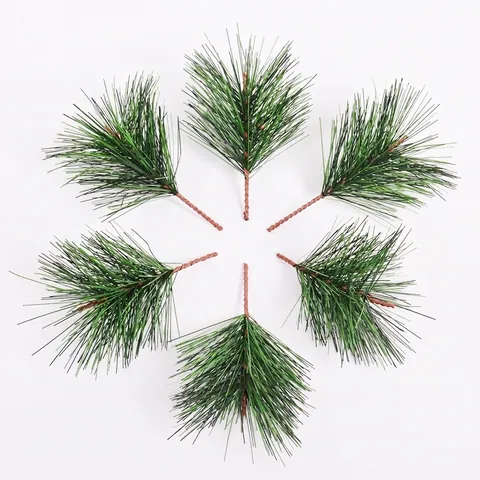 Kunstmatige Dennennaalden Takken Met Rode Bessen Voor Kerstboom Accessoires Cadeauverpakking Decoratie Feestelijke Dennenappels Decor