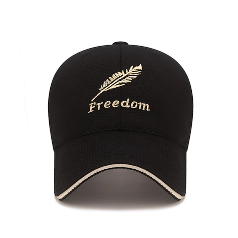 Mesh Trucker Baseball Cap Embroidered Feather Freedom Letters Breathable Adjustable Summer Sun Hat Men Women