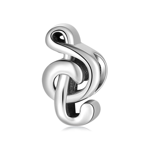 Musiknote G-Clef Charm 925 Sterling Silber Perle Poliert DIY Schmuck Zubehör Für Armband