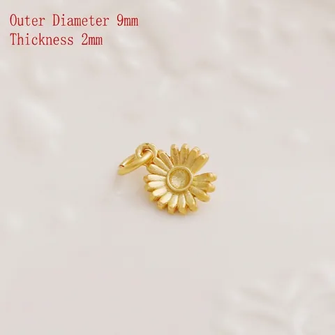 Sonnenblume Gänseblümchen Anhänger 18K Vergoldet Legierung Mattgold Blumenanhänger Für DIY Schmuckherstellung Handgefertigt Zubehör