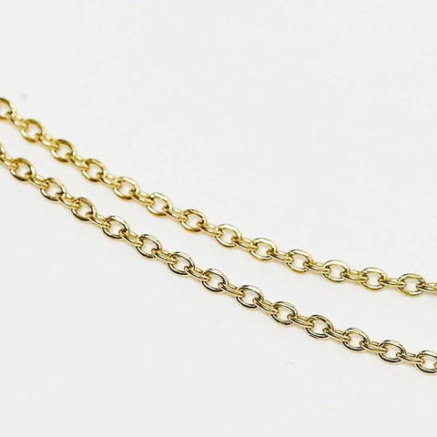 Collana A Catena A O In Acciaio Inossidabile Minimalista Placcata Oro 18K Catena A Maglie Base Con Chiusura A Aragosta