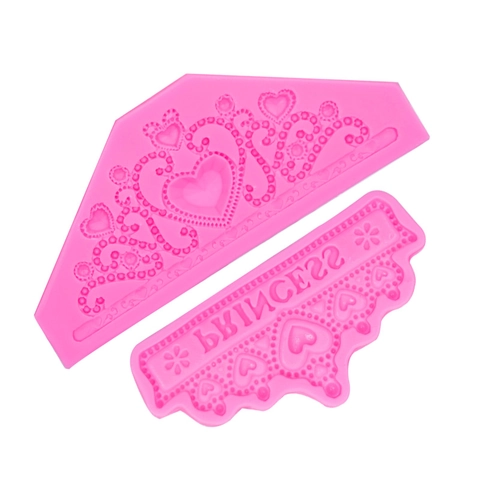 Silikon Fondantform Herz Krone Tiara Form Prinzessin Buchstabe Tortendekoration Harz Bastelwerkzeug