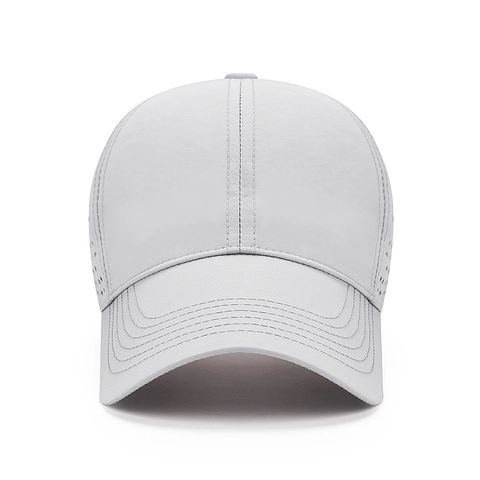 Quick Dry Baseball Cap Polyester Laser Perforated Breathable Sun Protection Outdoor Sports Adjustable Hat Unisex