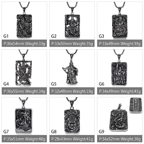 316L Stainless Steel Retro Chinese Warrior Dragon Pendant Mythological Character Cultural Style For Men
