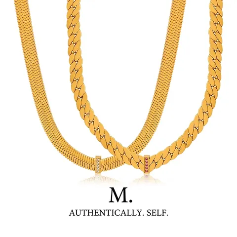 Minimalistische Effen Kleur Roestvrij Staal Inleg Zirkoon Armbanden Ketting 1 Stuk