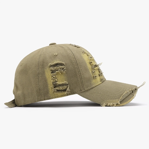 Cappellino Da Baseball Distressed Cotone Lavato Soft Top Regolabile Esterno Protezione Solare Retro Street Style Uomo Donna
