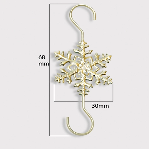 Ganchos De Copo De Nieve De Navidad Perchas En Forma De S De Acero Inoxidable Decoraciones De Calcetines Navideños Decoración Del Hogar
