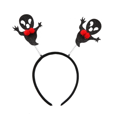 Halloween Haarreif Bopper Kürbis Geist Fledermaus Totenkopf Deko Filz Glitzer Feder Stirnband Für Party Cosplay Requisite
