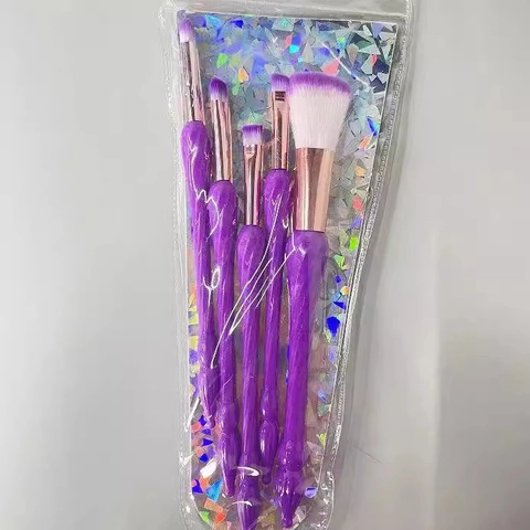Pennelli Da Trucco Con Manico A Spirale Setole In Fibra Sintetica Ghiera In Alluminio Strumenti Di Bellezza Professionali Portatili Colore Sfumato