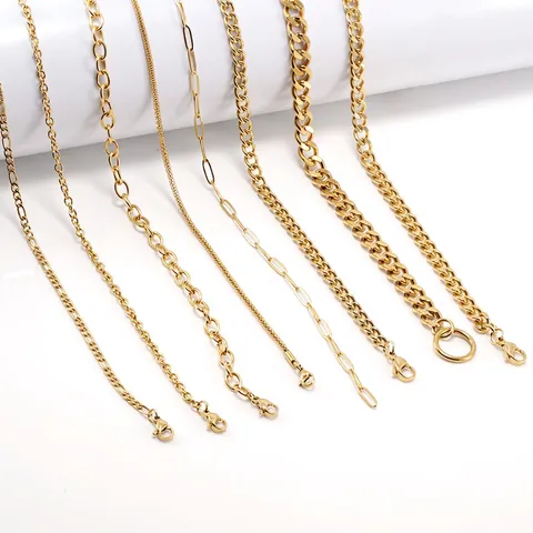 304 Roestvrij Stalen 18K Vergulde Cubaanse Schakelketting Paperclip Ketting Hip Hop Trendy Minimalistische Sieraden Heren Dames