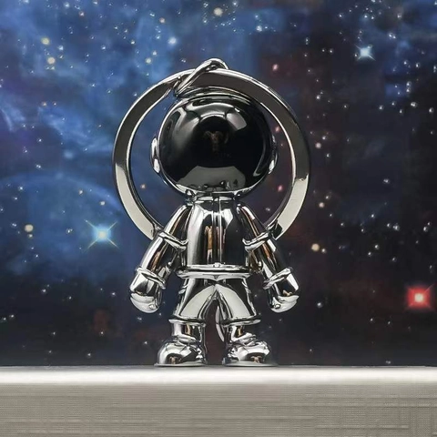 Llavero De Astronauta De Aleación De Zinc Galvanizado Colgante De Hombre Espacial Anillo De Coche Creativo Regalo
