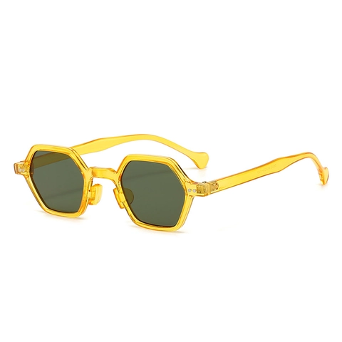 Hexagonal Geometric Sunglasses Fashion Retro UV400 Protection PC Frame AC Lens Outdoor Travel For Men Women