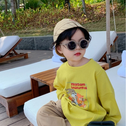 Fashion Kids Round Sunglasses Frosted Frame UV400 Protection Retro Boys Girls Sunglasses Baby Toddler Outdoor Beach Eyewear