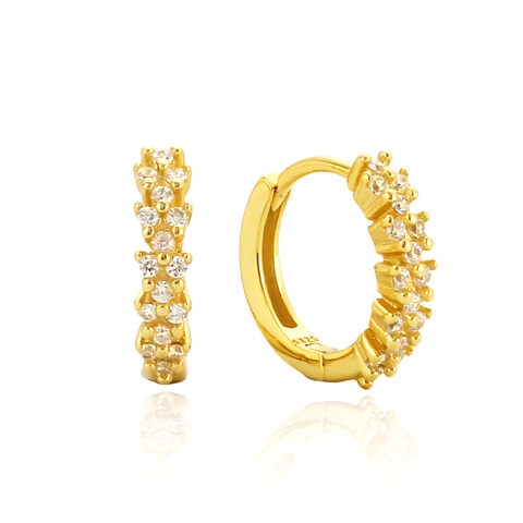Orecchini A Cerchio In Argento Sterling 925 Con Strass Geometrici Huggie Gioielli Di Moda Di Lusso Per Donna Elegante