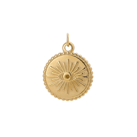 Dijes De Acero Inoxidable Chapado En Oro De 14K Para Fabricación De Joyas DIY Evil Eye Estrella Cruz Nácar Colgantes
