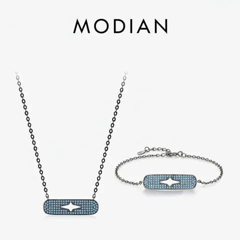925 Sterling Silver Necklace And Bracelet Jewelry Synthetic Turquoise Starburst Cutout Vintage Black Gold Plated Women