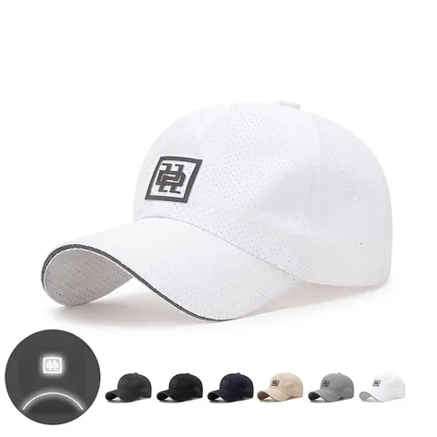 Cappello Da Baseball Riflettente Traspirante Asciugatura Rapida Rete Leggera Berretto Solare Sportivo All'aperto