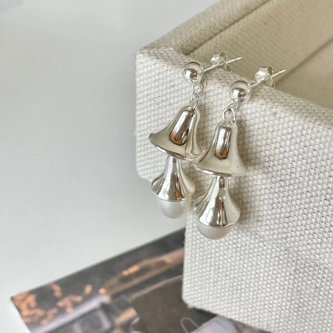 Orecchini Pendenti Con Perla Artificial A Forma Di Campanula E Perno In Argento Sterling 925 Gioielli Eleganti Vintage