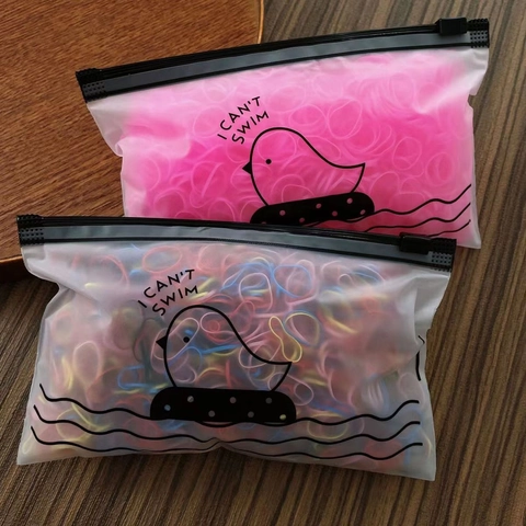 Mini Elastici Per Capelli Usa E Getta Fasce Di Gomma Colori Caramella Piccole Fasce Per Bambini Ragazze Con Borsa A Cerniera