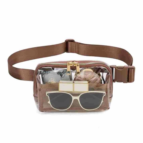 Transparent TPU Waist Bag Waterproof Fanny Pack For Outdoor Sports Running Travel Adjustable Nylon Strap Unisex Simple Clear
