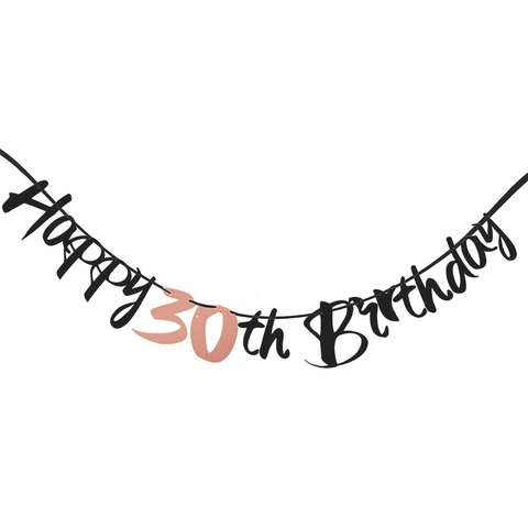 Happy Birthday Banner For Milestone Ages Glitter Mirror Paper Garland Party Hanging Decoration For Birthday Celebration