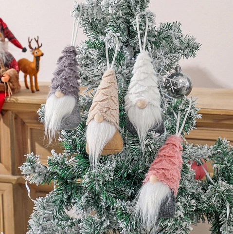 Gnomi Natalizi Ornamenti Appesi In Peluche Bambola Senza Volto Pendenti Nordic Tomte Cappello A Punta Lunga Barba Per Albero