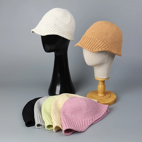 Damen Koreanischer Stil Gestrickte Fliegermütze Schirmmütze Atmungsaktiv Polyester Einfarbig Modischer Sonnenhut Beanie Für Den Alltag Reise