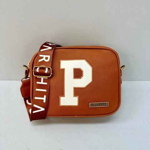 Borsa A Tracolla Da Donna Pelle PU Tracolla Larga Lettera P Moda Urbana Borsa A Spalla Quadrata Casual Quotidiana