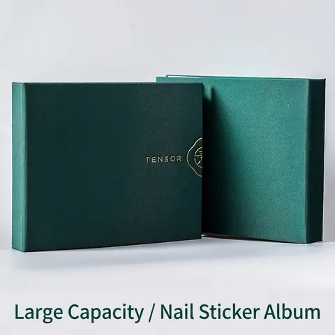 Nail Art Sticker Storage Album Cloth Texture High Capacity Decal Display Organizer Book Minimalist Japanese Style