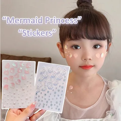 Autocollants De Visage 3D Auto Adhésifs Papillon Aurore Strass Künstliche Perle Bijoux De Corps Maquillage De Scène Fête Enfants