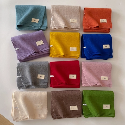 Sciarpa In Maglia Tinta Unita Calda Morbida Scaldacollo Inverno Imitazione Cashmere Moda Per Donne E Uomini
