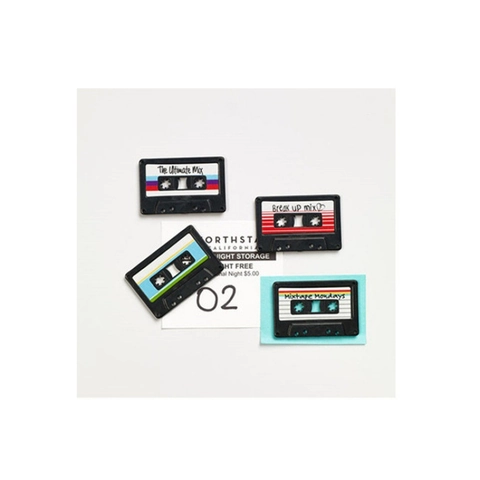 Calamite Da Frigo Tema Musica Retrò Cassetta E Disco In Vinile Plastica ABS Decorazione Vintage Per Frigoriferi