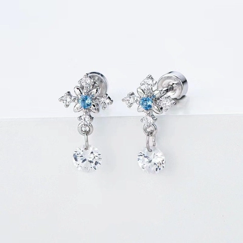 Sweet Cool Alloy Rhinestone Heart Butterfly Moon Cross Stud Earrings For Women Artificial Pearl Stainless Steel Piercing Jewelry