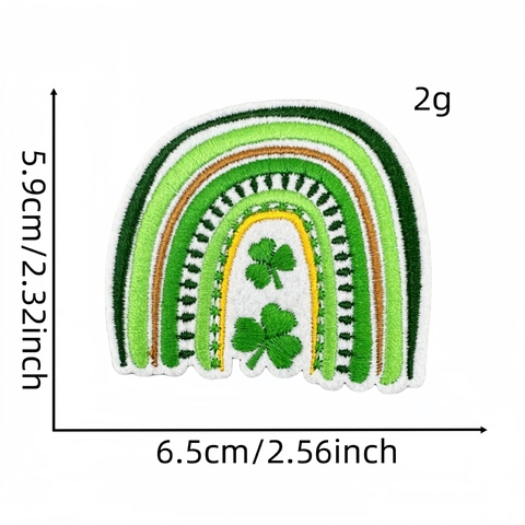 Patch Ricamate Per San Patrizio Trifoglio Verde Toppe Termoadesive Applicazioni Decorative Per Vestiti Borse Cappello DIY