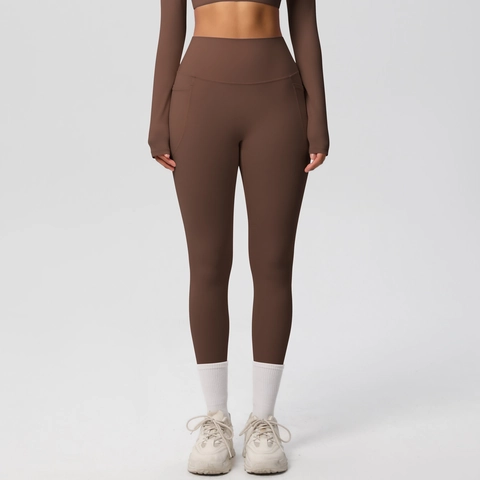 Damen Yoga Hose Hohe Taille Mit Taschen Bauchkontrolle Hochelastisch Atmungsaktiv Workout Leggings Laufen Gym