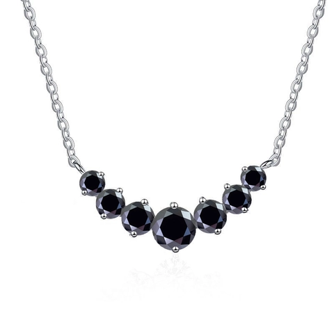 925 Sterlingsilber Moissanit Halskette D Farbe Funkelnder Diamant Lächeln Anhänger Schlüsselbein Kette Für Damen Schmuck Geschenk
