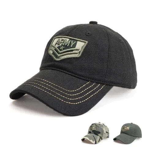 Militaire Stijl Honkbalpet Katoen Camouflage Verstelbare Zonbescherming Tactische Outdoor Hoed Voor Heren En Dames Unisex