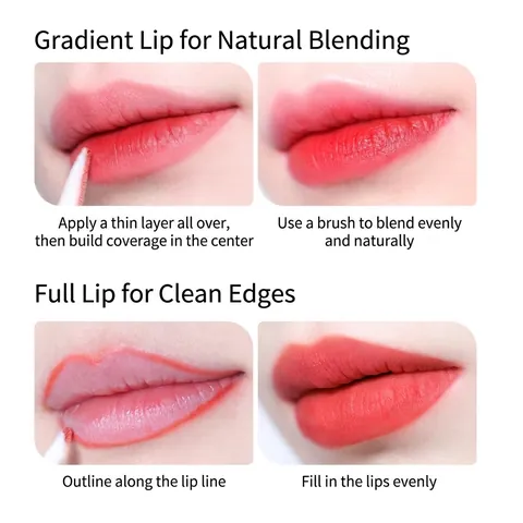 Pennelli Per Labbra Usa E Getta Punta Floccata Manico In Plastica Applicatori Di Trucco Portatili Per Rossetto Gloss