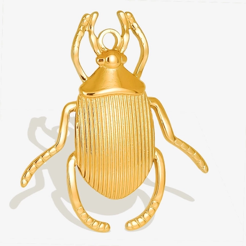 Ciondolo Insetto Coleottero Acciaio Inossidabile 304 Accessorio Gioielli Fai Da Te Per Creazione Collane Stile Oro Argento