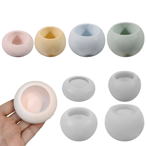 Silicone Mold For Flower Pot Plant Container Storage Jar Resin Casting Plaster Gypsum Craft Handmade Ornament DIY Tool