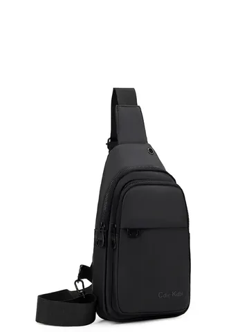 Riñonera De Pecho Para Hombre Minimalista Impermeable Tela Oxford Multi Bolsillos Bolso Bandolera Para Viaje Casual Agujero Auriculares