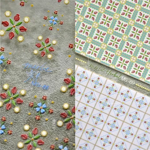 Autocollants Pour Ongles 3D Gaufrés Auto-Adhésifs Motif Floral Vintage Latte Art Décoration De Manucure Pour Femmes