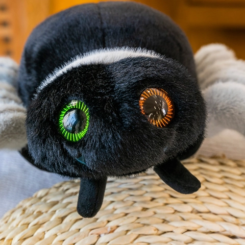 Plush Spider Toy Big Eyes Soft Stuffed Animal Doll For Home Decor Halloween Prank Gift Kids Boys Girls