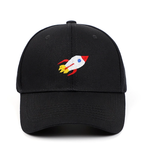 Cappellino Da Baseball In Cotone Con Ricamo A Razzo Cappello Regolabile Per Sport All Aperto Stile Hip Hop Per Uomini E Donne