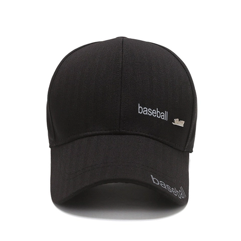 Herren Baseball Cap Verstellbar Polyester Sonnenschutz Outdoor Freizeit Sport Buchstabendruck Metallschild